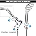 5-Setting High Pressure Handheld Shower Head Combo, NearMoon Multi-functions Powerful Spray Handheld Showerhead with Adjustable Angle Bracket (with 60″ Stainless Steel Hose, Chrome)