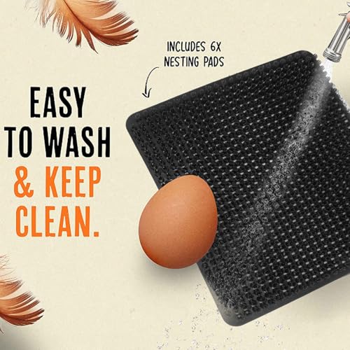 ZephyVita 6 peças de almofadas de caixa de nidificação de galinhas macias de PE limpas e seguras par