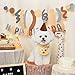 DRANSMIC 12 Pack Mini Party Hats for Stuffed Animals, Brown Mini Hats with Pom Poms for Dolls Dog Birthday Party Hats for Dog Cat Pet Birthday Decoration Boho Autumn DesignDecorations
