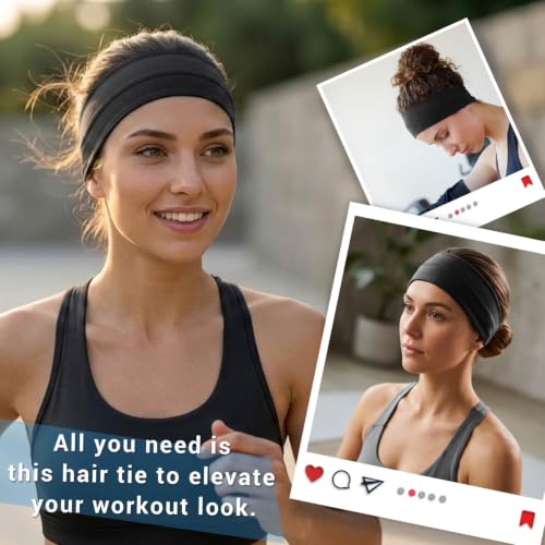 Image of DRESHOW Sport Headbands for Women Non-Slip Sweat Wicking Headband Cooling Sweatband for Outdoor Sports Unisex Workout Hair Bands for Running Fitness Yoga Cycling