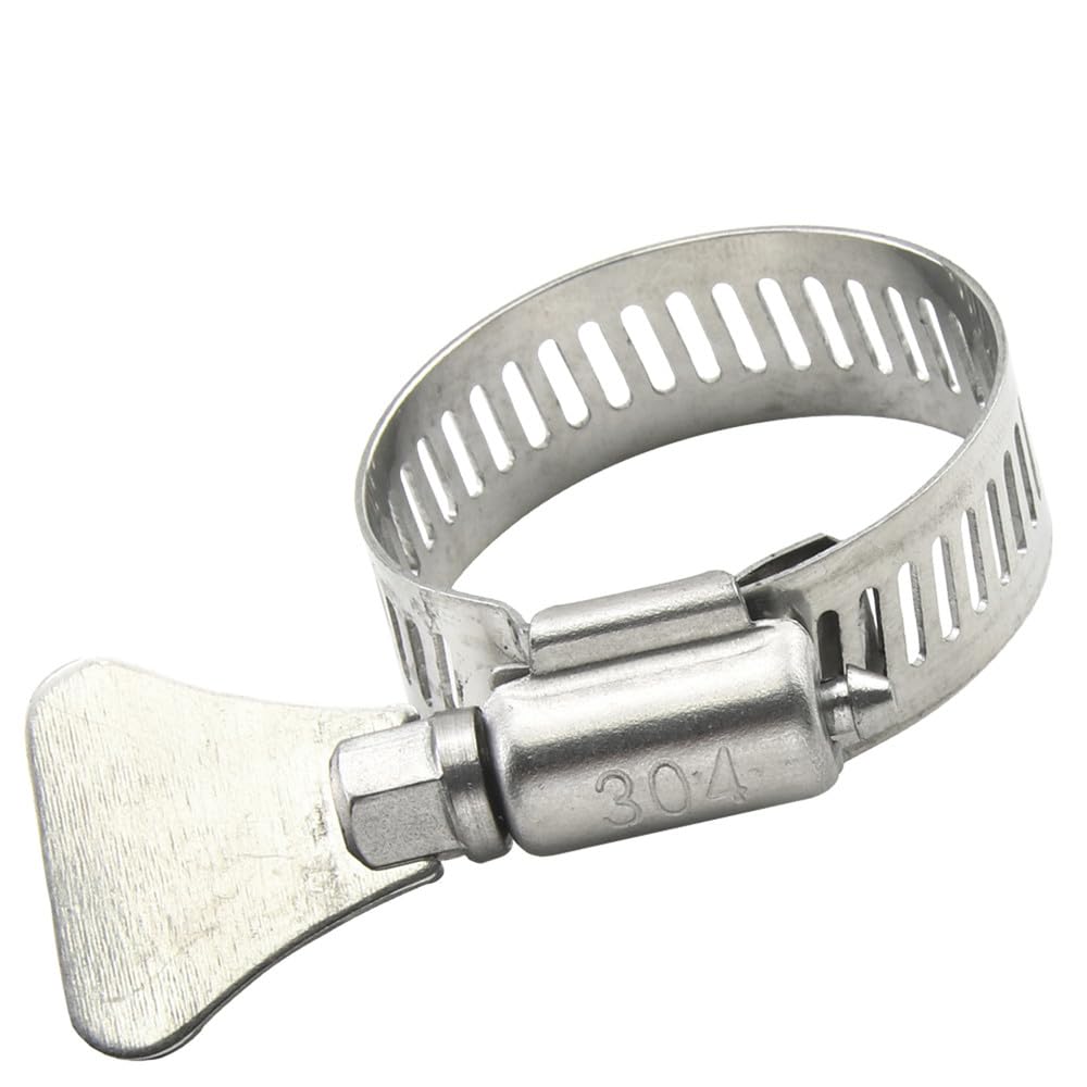 opaski zaciskowe z przekładnią ślimakową, Regulowane opaski zaciskowe do węży 6-95 mm – zaciski ślimakowe ze stali nierdzewnej(141165mm 2pcs)