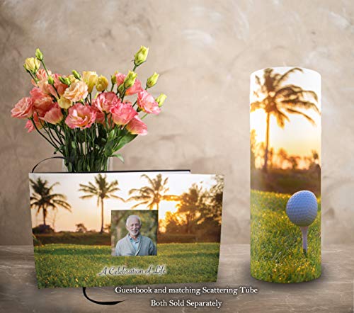 Image of Golf Celebration of Life Funeral Guest Book for Memorial Service