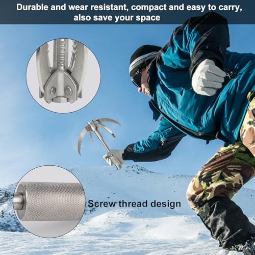 Image of Grappling Hook Folding Claw Multifunctional Stainless Steel Hook for Outdoor Camping Hiking Tree Rock Mountain Climbing