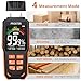 Proster Rechargeable Moisture Meter with Tri-Colour Display – Wall Damp Meter with Visual & Sound Alerts, Professional Damp Detector for Timber, Walls, Cement, and Building Materials