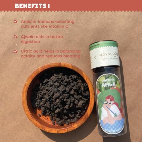 Image of Joyspoon Pachak Amla & Khatta Chhuara Mukhwas | Supari-Free Mouth Freshener | No Artificial Colors or Preservatives | After-Meal Digestive Snack |100g Pack of 2