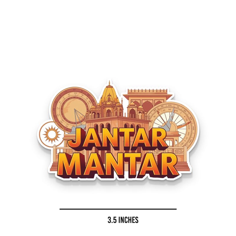 Image of Jantar Mantar Fridge Magnets, Glossy Finish, Stylish Magnet for Fridge, Wardrobe & Metal Surfaces