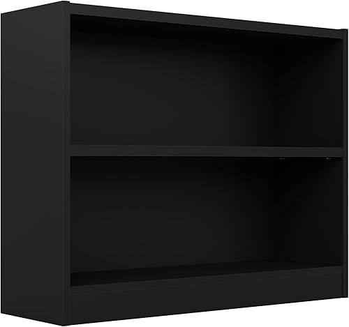 Miniatura 13 de Bush Furniture - Estantería universal de 2 estantes Vogue Cherry,Gris ceniza,Negro,Negro Nuez (Black Walnut),Cereza Natural,Olmo