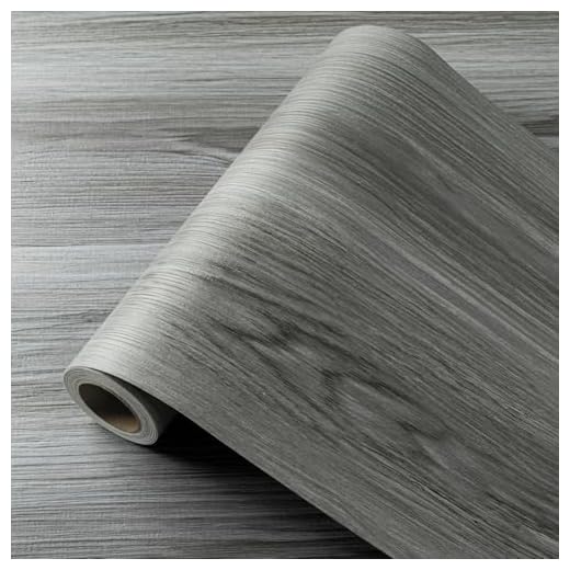 Vinylboden Selbstklebend, PVC Bodenbelag Selbstklebend Vinyl Holzoptik Bodenaufkleber, Wasserdicht Verschleißfest für Küche Wohnzimmer Badezimmer Dunkelgraue Holzmaserung 30X300cm/Rolle