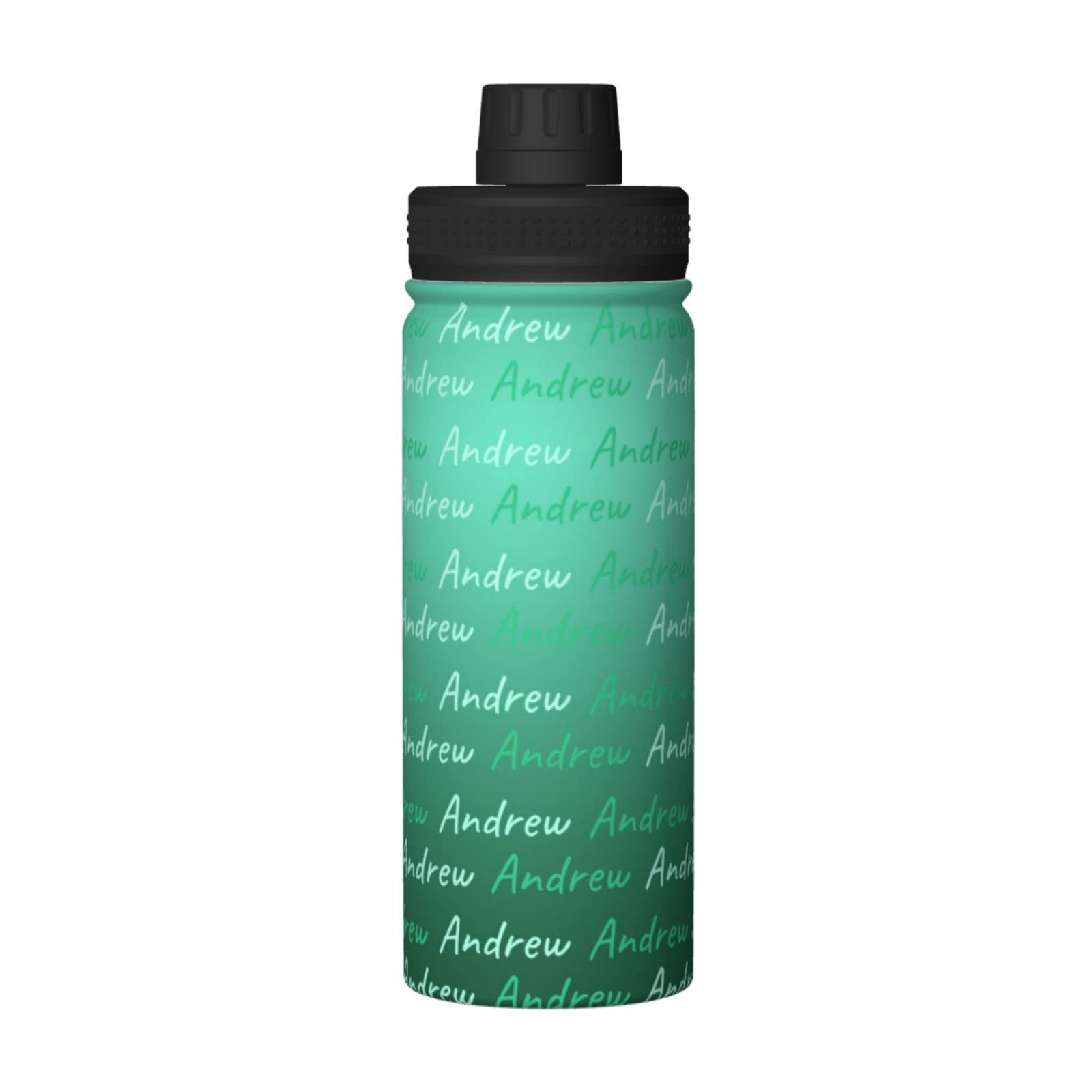 Naispanda Personalized Water Bottle with Name Text- 511ml Custom Stainless Steel Water Bottle with Face Photo Text Customized Double Wall Insulated Water Bottle Gift for Women Men (Name Custom-8) — image 1