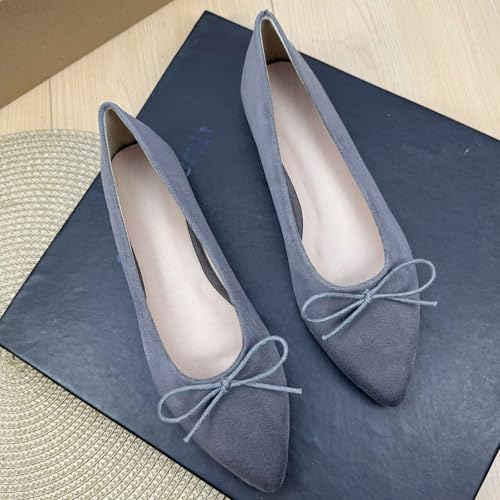Stunner Pointy Toe Ballets Flats for Women Causal Slip on Slim Wedding Dressy Bowknot Ballerina Flat Shoes2