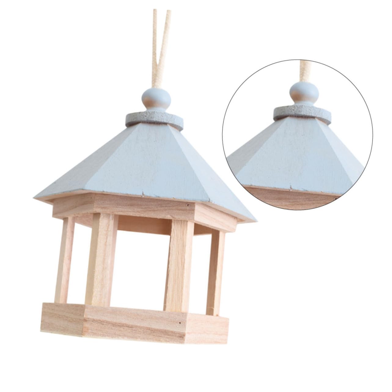 YARNOW 3pezzi Nido Sospeso Per Uccelli Legno Trasparente Design Bucchi Spazio Confortevole Per Canarini e Pappagalli Accessorio Naturale Per Gioco e Riposo