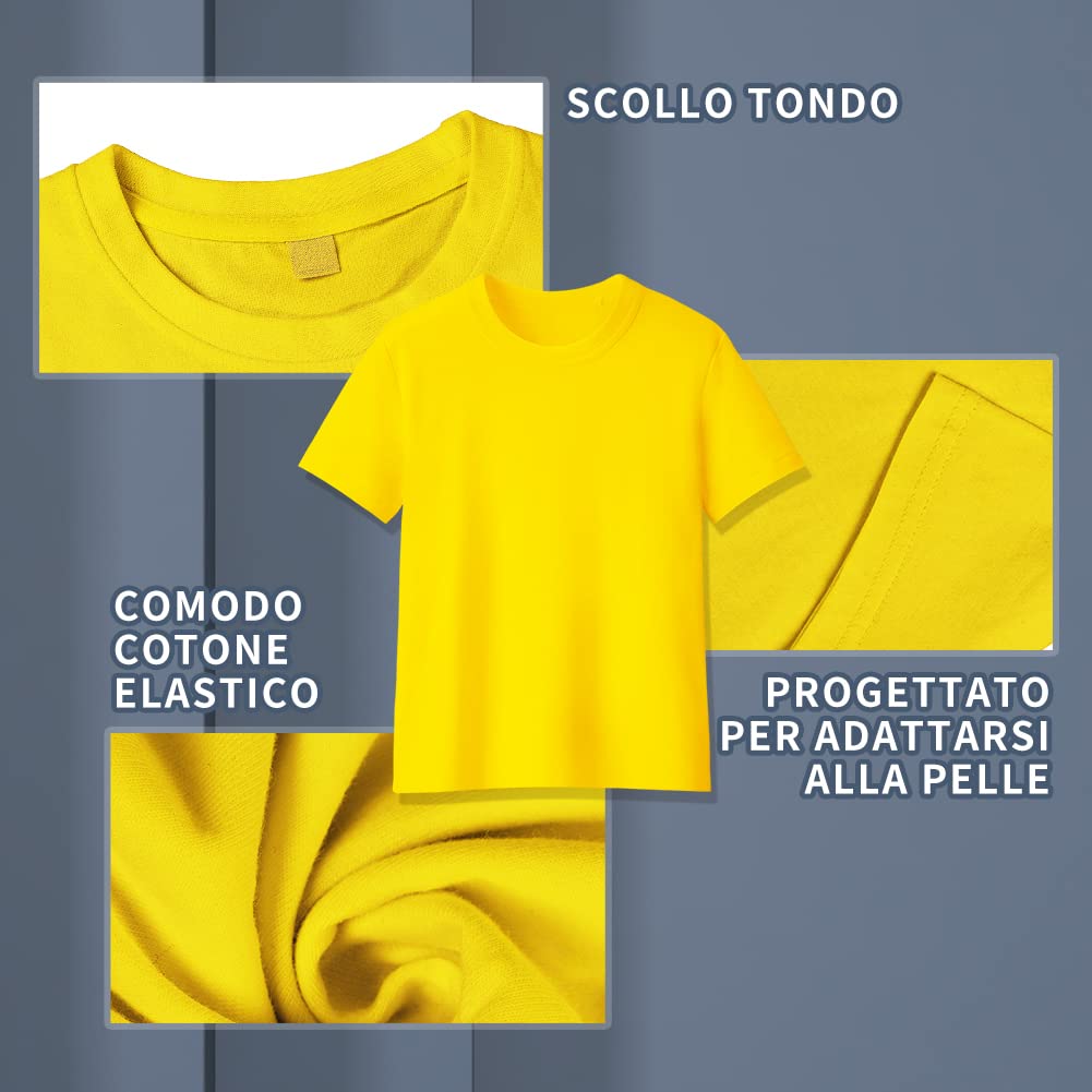 JULGIRL T-Shirt Maglietta a Naniche Corte in Cotone per Ragazze Maglietta per Mambini Morbida Tee Scollo Rotondo