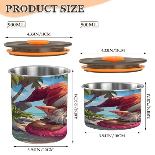 Contenedor hermético para almacenamiento de café Qilmy 30oz miniatura 3