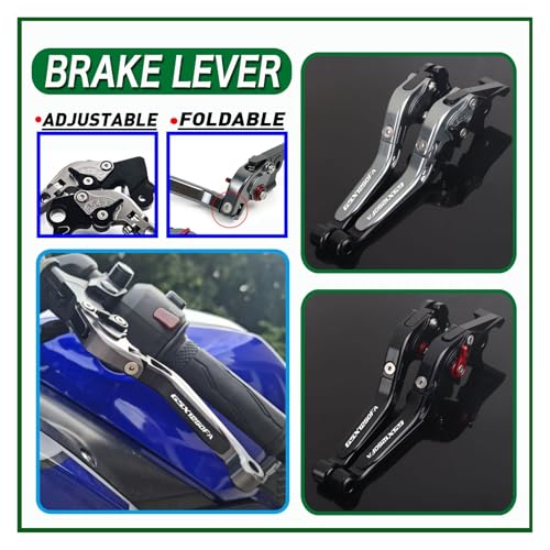 Palancas freno moto Suzuki GSX1250FA 2010-2016 de embrague CNC regulables y plegables 2