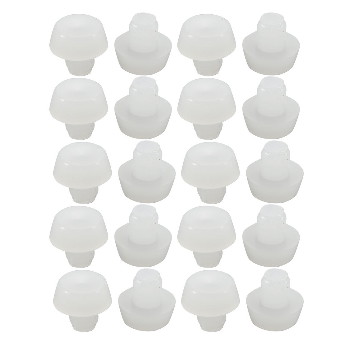 Pieds de meubles en caoutchouc blanc 5 mm protecteur de sol pour chaise et table - 20 pcs