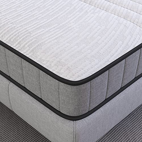 BedStory 10 inch Mattress, Spring Mattress Memory Foam Hybrid Mattress, Pocketed Coil...