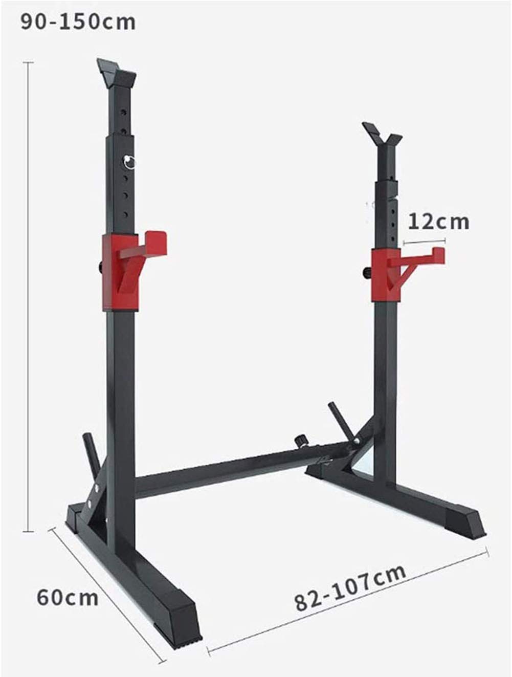 Rack De Sentadillas De Altura Ajustable, Rack De Levantamiento De Pesas, Rack De Barra, Banco De Prensa Libre, Rack De Sentadillas Para Entrenamiento De Fuerza, Rack De Potencia Para Gimnasio Y Fitne