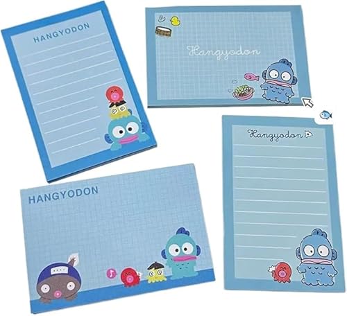 ハンギョドン メモ帳 4冊セット 50枚 ノート 日記帳 手帳リフィル オフィス システム手帳 ビジネスノート 旅行日記 プレゼント 誕生日 卒業記念品 プレゼント,1
