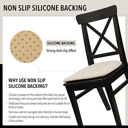 Tromlycs Dining Room Chair Cushions Set Of 4 For Dining Kitchen Chairs Pads Seat Cushions Indoor Non Slip U Shaped 17 X 16 Inch Linen #TOP4