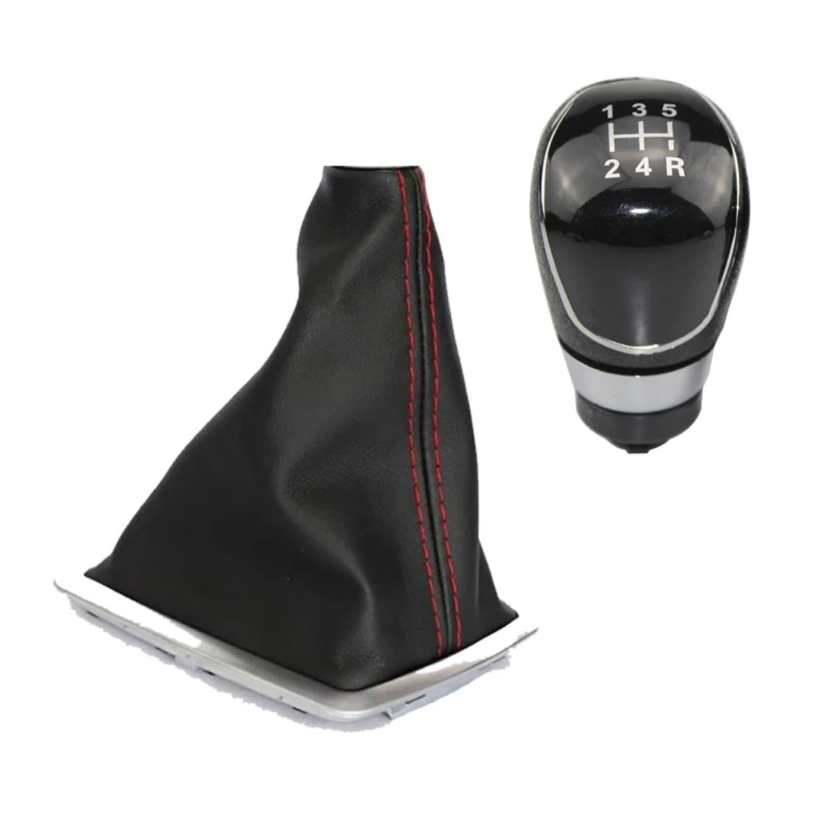 HTVTKRFGRL Gear Shifter Knob for Focus MK2 2005-2012 Black/Red Stylish