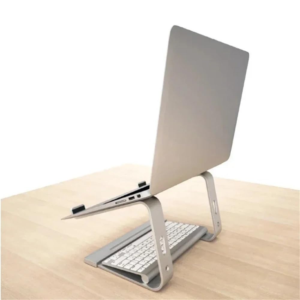 Supporto per Laptop Supporto for Laptop in Lega di Alluminio for scrivania, Supporto ergonomico for Laptop da 10"-16" Rialzo per Laptop(Silver)
