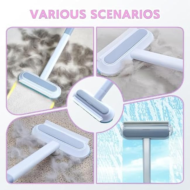 4-in-1 Pet Hair Remover Tool - Multifunctional Pet Hair Remover, Washable Pet Hair Removal Tool for Furniture, Long Handle Dog & Cat Hair Removal Brush for Carpets, Clothes, Bedding & Furniture (1)-0bqTmDsZ