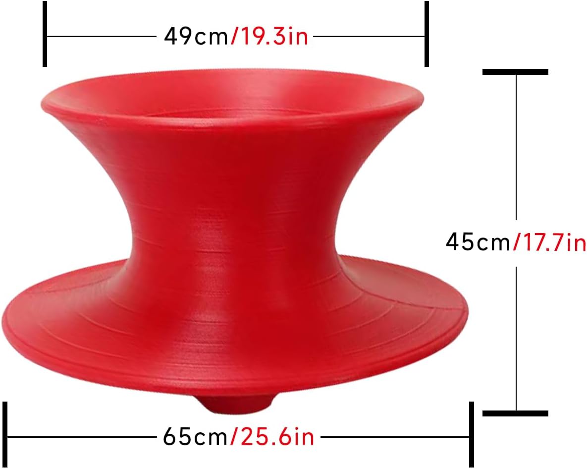 360° Swivel Gyro Chair, One-Piece Molded Rotation Stool Sense Training, Relaxing Recliner, Tumbler Chair for Bedroom, Living Room, Outdoor (Black)