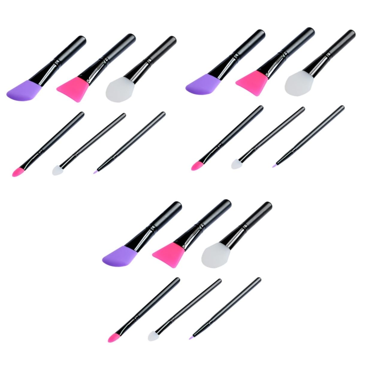 MAGICLULU 18piezas Cepillos De Silicona Para Aplicar Máscaras Faciales y Lociones Corporales Herramientas De Maquillaje y Adecuadas Para Sensible y Profesional