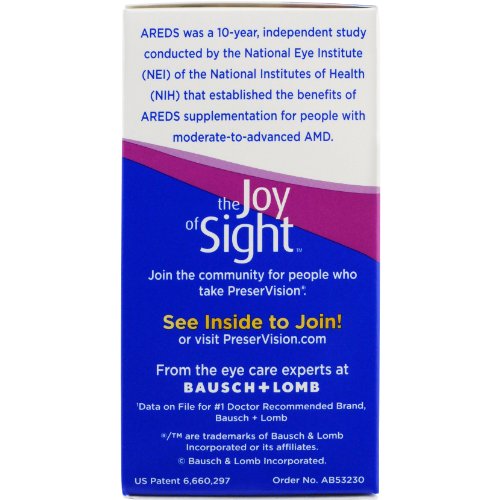 Bausch & Lomb Preservision Eye Vitamin & Mineral Supplement, 120 Count (Pack Of 1) #TOP5