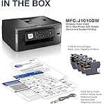 Brother MFC-J1010DW Wireless Color Inkjet All-in-One Printer with Mobile Device and Duplex Printing, Refresh Subscription and Amazon Dash Replenishment Ready (Renewed Premium) - Image 3