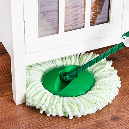 Libman Tornado Spin Mop Refills-Case Of 4-Microfiber Head, Easy To Replace, Machine Washable, Green & White, 4 Each #TOP4