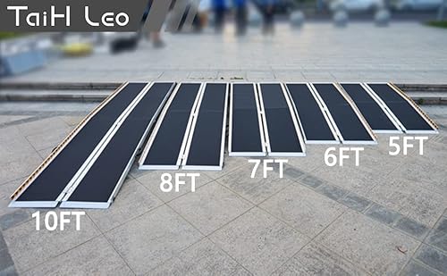 Taih Leo 6Ft Wheelchair Ramp, 72" L X 31.3" W Threshold Ramp, 800 Lbs Capacity Wheel Chair Ramp, Portable Wheelchair Ramp Scooter Ramp, For Home, Steps, Stairs, Doorways, Curbs #TOP7