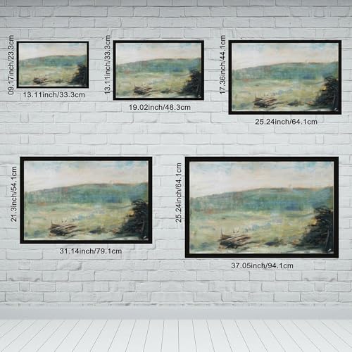 Impression sur toile Seurat - Paysage à Saint Ouen de haute qualité