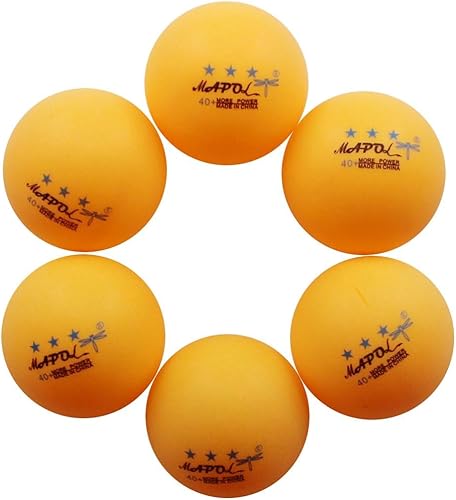 Miniatura 9 de MAPOL Paquete de 50 pelotas de ping pong de alta calidad naranja de 3 estrellas para entrenamiento avanzado