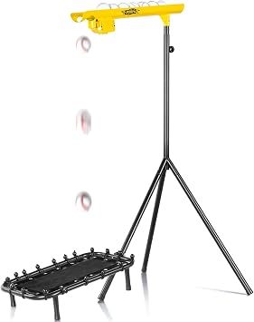 PLAYAPUT Baseball Soft Toss with Rebound Mesh Net - Hold Up 8 Balls Electric Baseball Training Equipment, Adjustable Height & Speed 6/8/10S Pitching Machine for Coaches & Players,Portable Carry Bag