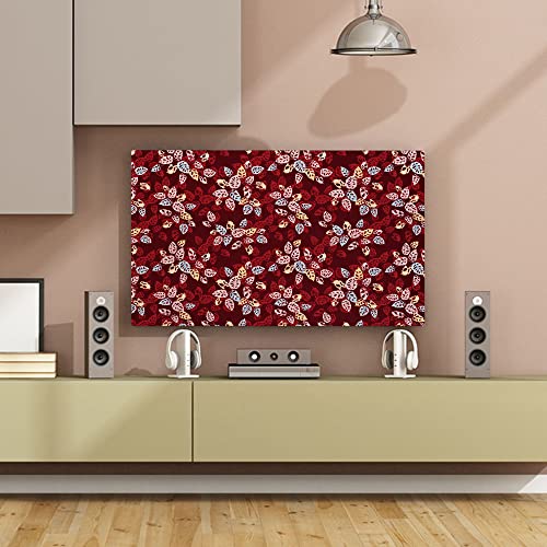 Image of Glassiano Marigold Dustproof Printed 58 inch LED TV Cover Screen Protector Compatible for All Models, Print 03