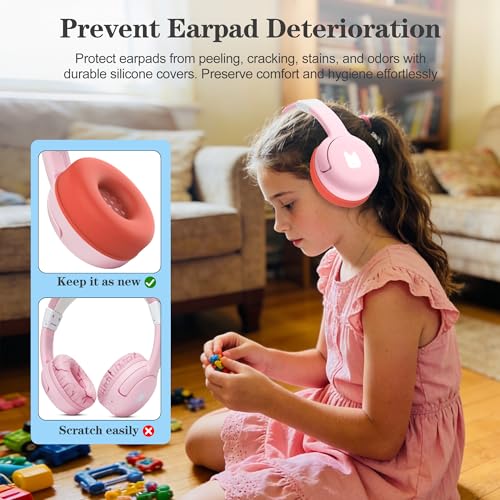 Cubiertas para almohadillas de silicona lavables para Toniebox 2, accesorio protector para auriculares Bluetooth Toniebox 2 (Rojo) miniatura 3
