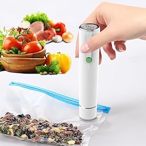 超軽量充電式真空ポンプ - 食材の鮮度を簡単に保つ 超軽量充電式真空ポンプ - 食材の鮮度を簡単に保つ 超軽量充電