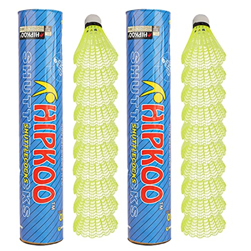 Image of Hipkoo Sports Nylon Badminton Shuttlecocks, Stable & Durable, Ideal Hitting Practice for Players Indoor /Outdoor (Pack of 20, Green)