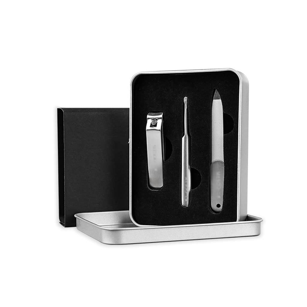 Set di 3 tagliaunghie in Acciaio al Carbonio, tagliaunghie, Manicure, Portatile, da Viaggio