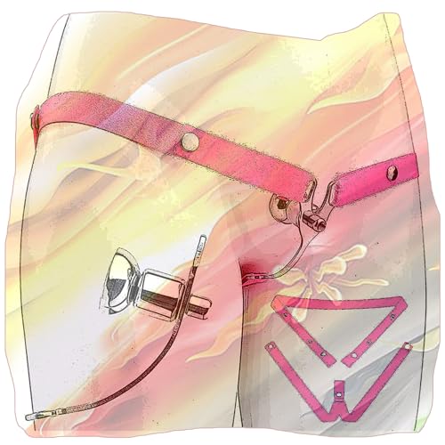 Male Portable Flat Protection Cage with Waist Belt,...