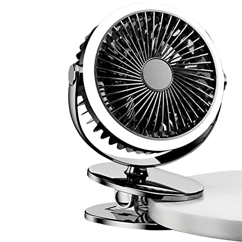 Ventilador de clipe alimentado por USB - Ventilador de mesa de 4000 mAh com grampo resistente - Vent