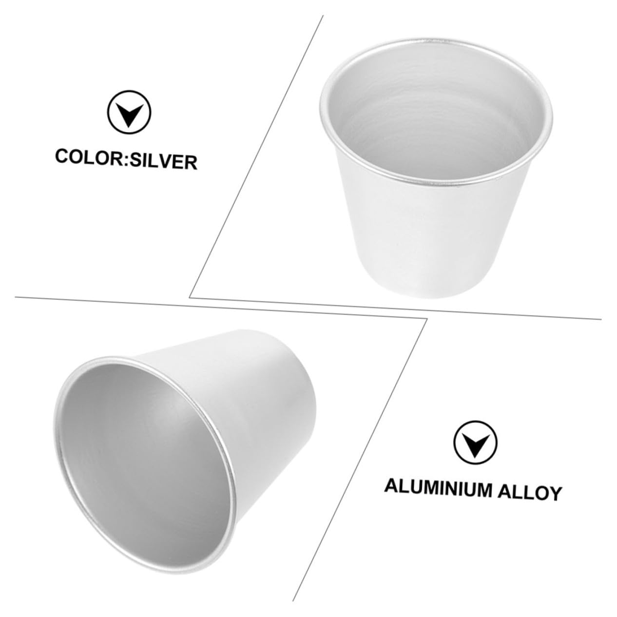 Moldes para Hornear de Aluminio Mediano Antideslizante para Postres, Tazas de Repostería Seguras y Reutilizables para Mousse y Pudín, Juego de 12 Piezas para Horno Doméstico