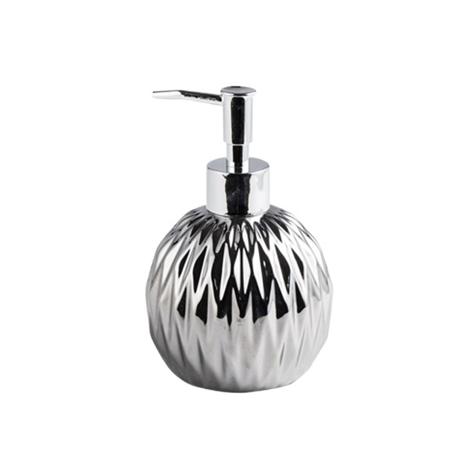 Soap Dispenser Countertop Ceramics Soap Dispensers 400ml Kitchen Bathroom Lotion Pump Bottle(Silver)