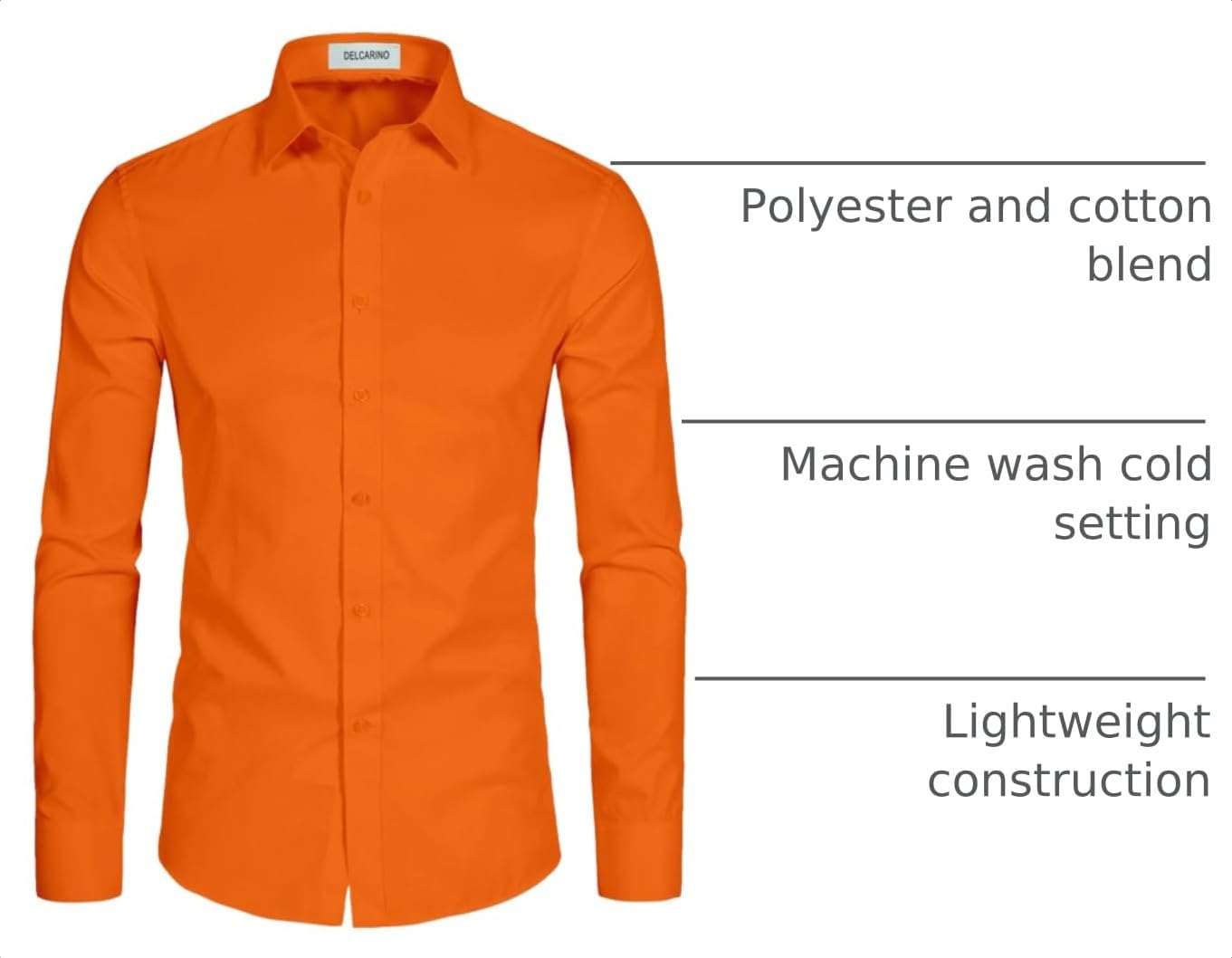 Men's Long Sleeve Button Up Shirts Solid Slim Fit Casual Business Formal Dress Shirt thumbnail