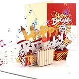 ❣️Exquisites Design - Geburtstagskarte verfügt über funkelnde Lichter und eine entzückende Melodie, die beim Öffnen erklingt. Wenn Sie die Kerzen ausblasen, gibt es Jubel, der die realistischste Geburtstagsparty-Szene simuliert! Mit LED-Blitzlichtern ausgestattet, die Blitze in verschiedenen Farben abgeben können.