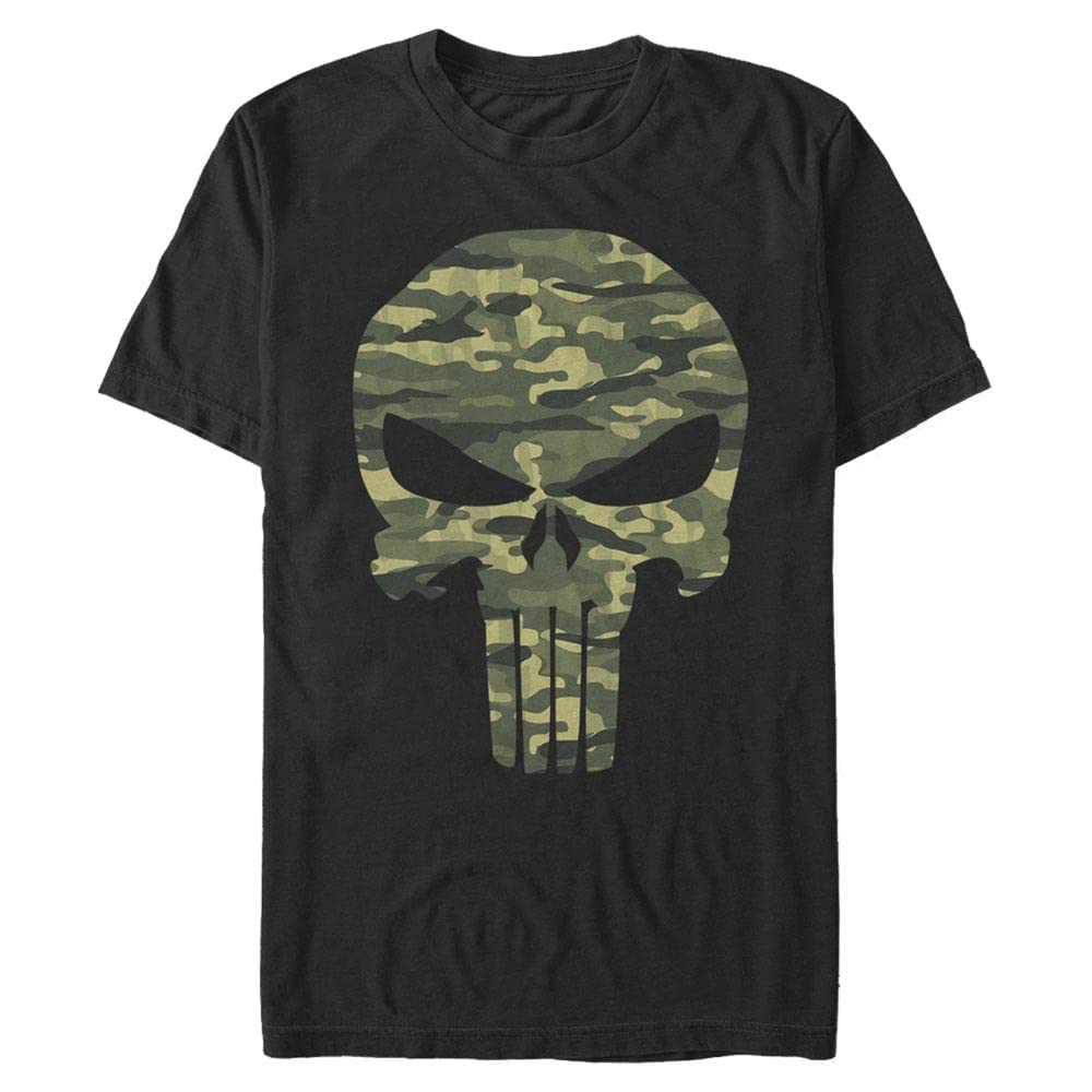 Marvel mens Punisher Camoskull T-Shirt