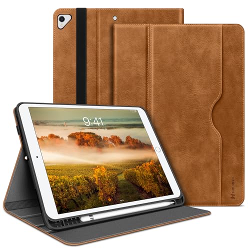 H HOLIMET Case for iPad Air 3rd Generation/iPad Pro 10.5 inch with Pencil Holder Soft TPU Stand Smart Cover, Auto Wake/Sleep Stand for 10.5\" iPad Air 3 2019 / iPad Pro 2017 (Brown)