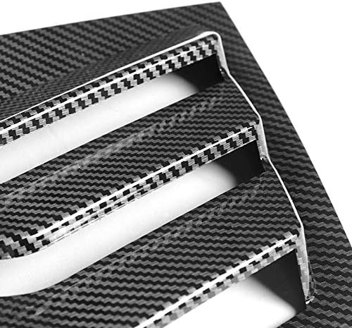 Carbon Fiber Look Side Window Louvers Scoop Cover Vent Sun Shade Cover Compatible with 2011-2021 Dodge Charger (ABS, Fits for All Weather)