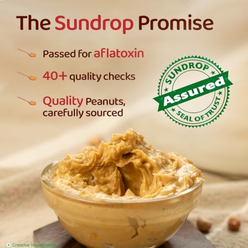 Image of Sundrop Peanut Butter with Honey | Crunchy | 462 grams | With 23% Protein | 7% Dietary Fibre | Premium Roasted Peanuts | No Preservatives | Great Value Per Gram of Protein